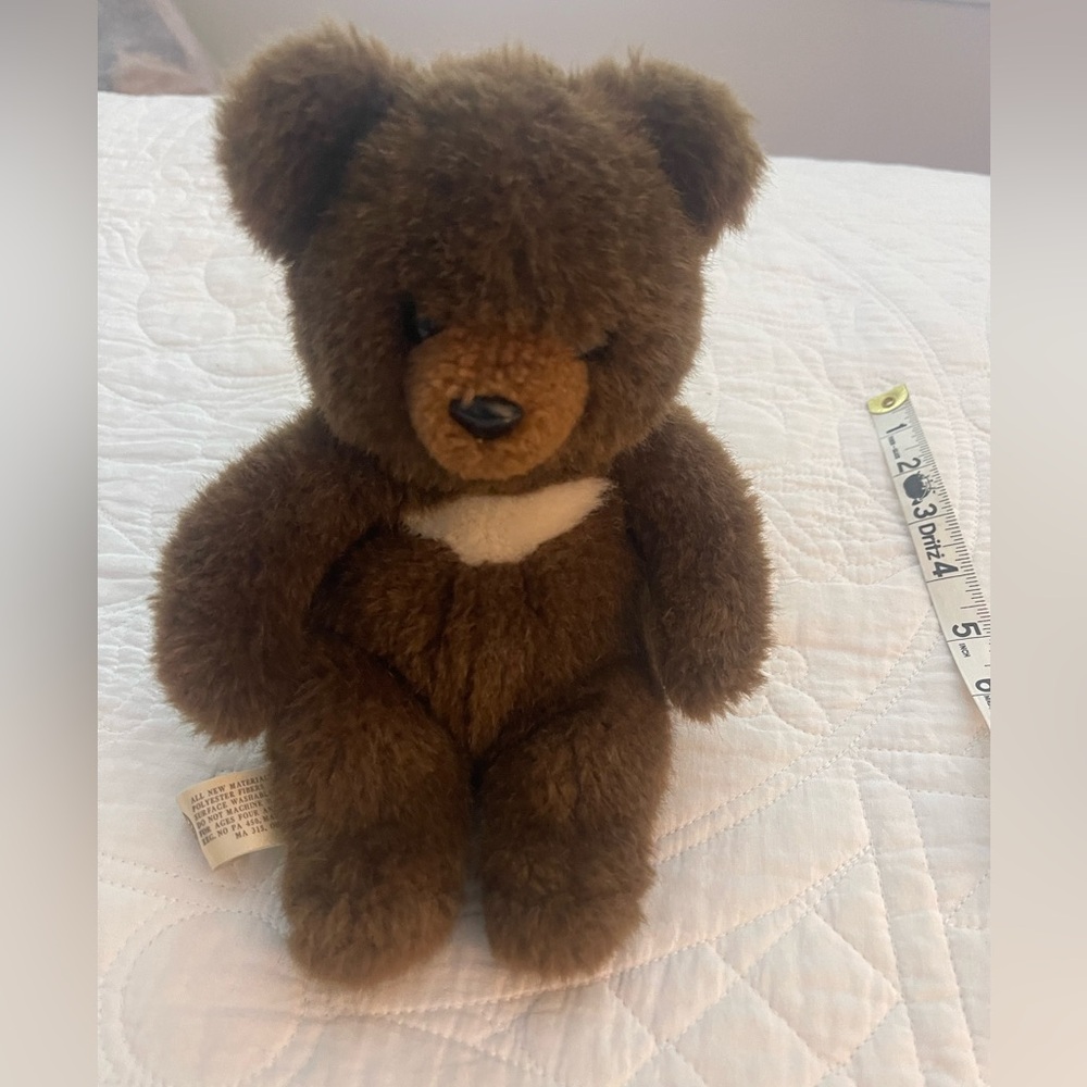 Vintage Sun & Stars Stuffed Brown Bear 1982 Item 1019